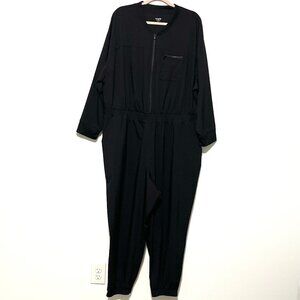 Old Navy Womens Stretchtech Bomber Athletic Jumpsuit Size XXL Black Streetwear